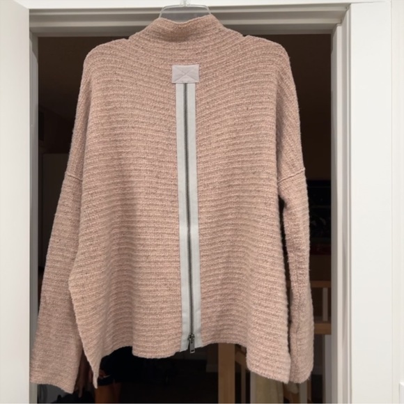 Free People Wool & Linen Arctic Fox Zip Back Sweater Small - Picture 4 of 9